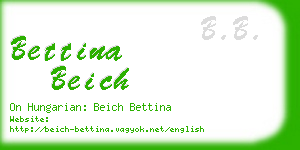 bettina beich business card